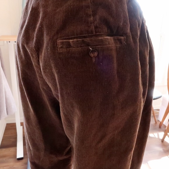 Womens Vintage High Rise Corduroy Pants Size 6 Brown Dark Academia Poetcore Twee - Picture 6 of 10
